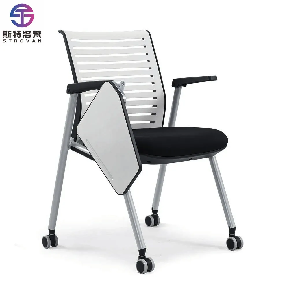 Luxury Modern Design Training Chair with Table Top  Sales for School Office Hotel Furniture Includes Casters