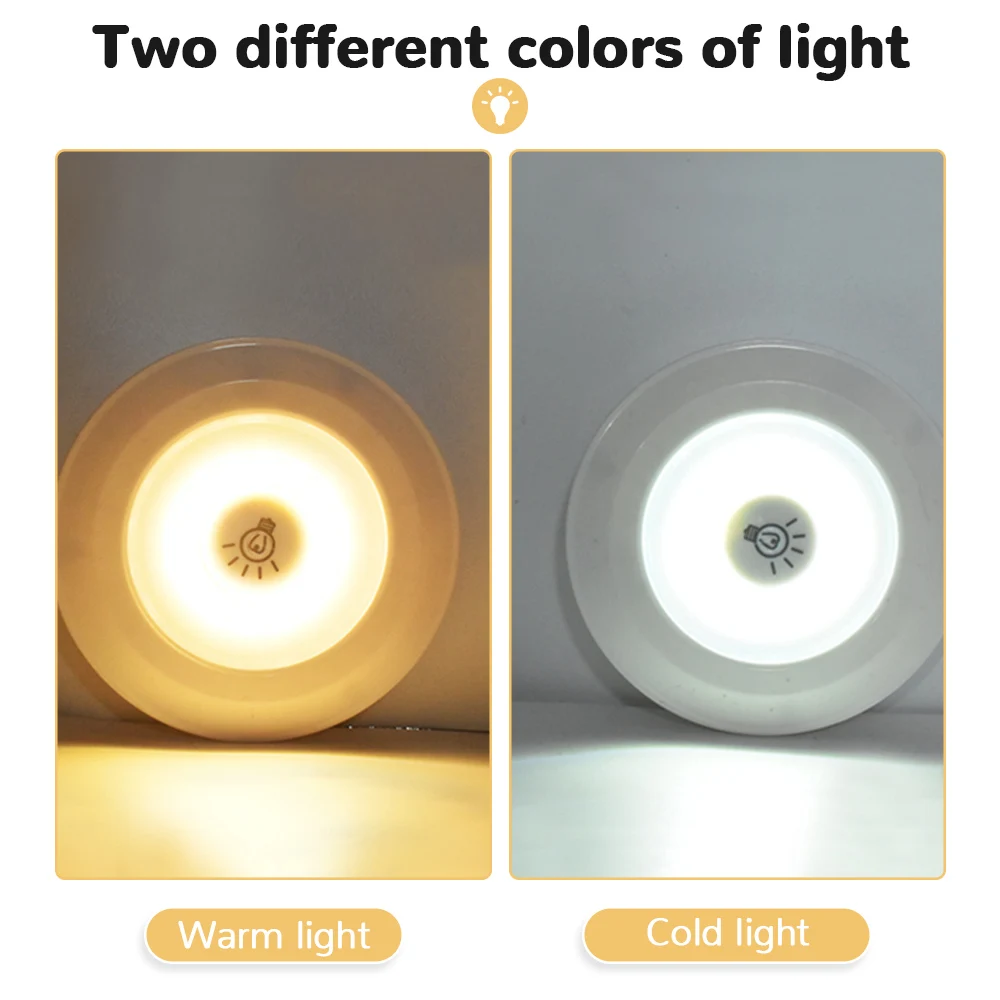 3W COB sotto la luce dell'armadio LED telecomando senza fili dimmerabile luce notturna armadio lampada illuminazione per armadio bagno armadio