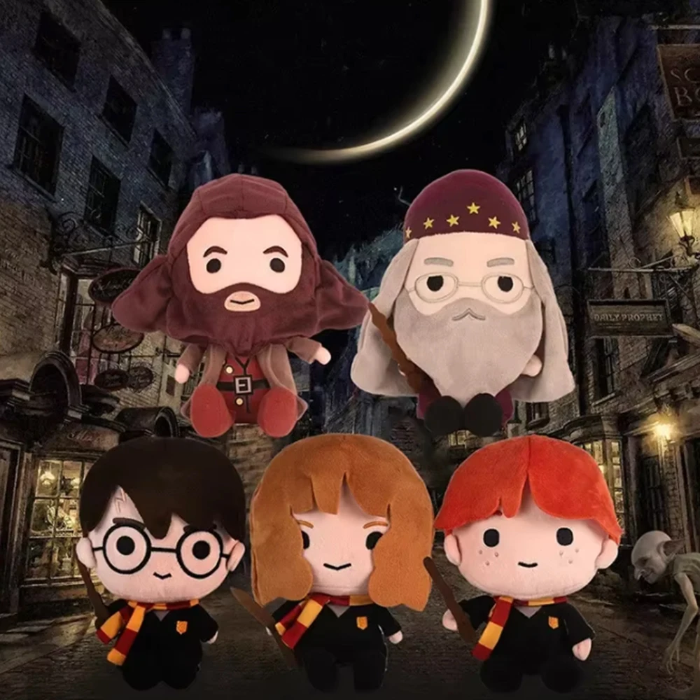 2026 - Nuevo Peluche de Harry de 20 cm con Bufanda, Muñeco de Peluche de Ron de la Película/TV, Personaje de Peluche de PP, Lindo Regalo de Cumpleaños
