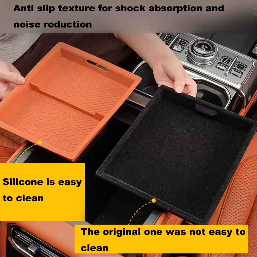 For JETOUR G700 2025 2026 Armrest Box Storage Silicone Pad Car Modification Parts  Waterproof And Dirt Resistant Pad