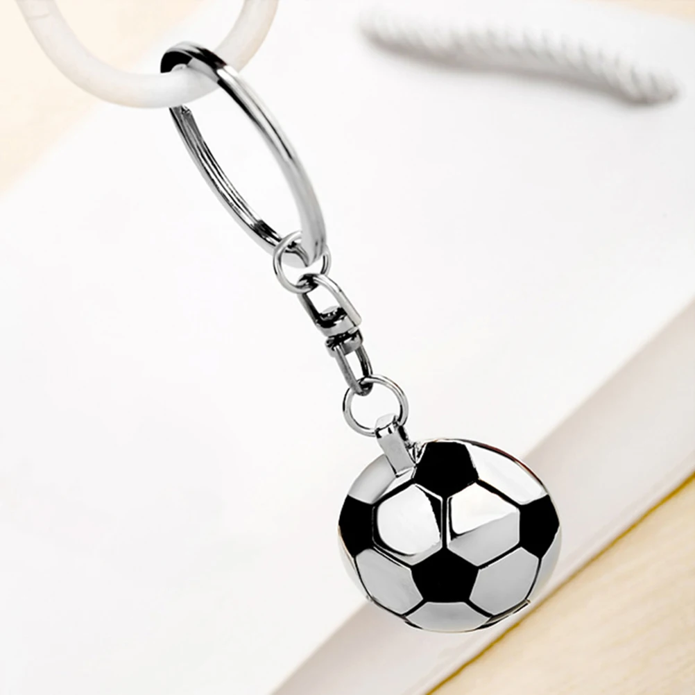 

12 Pcs Semicircle Football Pendant Keyring Soccer Ball Keychains for Memorial Handbag Phone Pendant