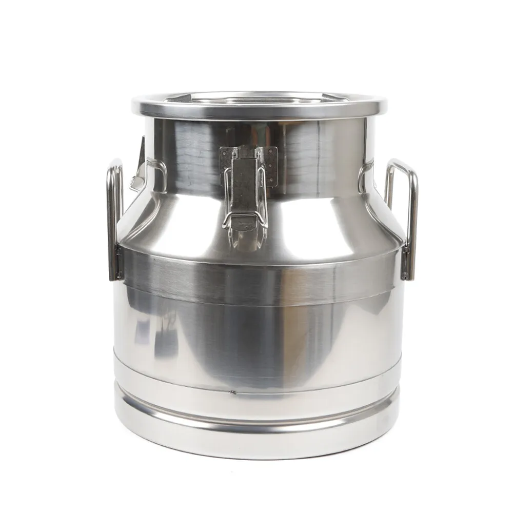 

32*30cm Tabletop Stainless Steel Silver Milk Jug Wine Barrel Freestanding Oil Milk Tray Bag for Kitchens Dining Rooms Pantries