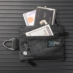 EDC 5-Pocket Multi Pouch X-PAC Wallet Small Keychain Coin Pouch with YKK Zipper EDC Pocket Organizer Utility Pouch for Cards