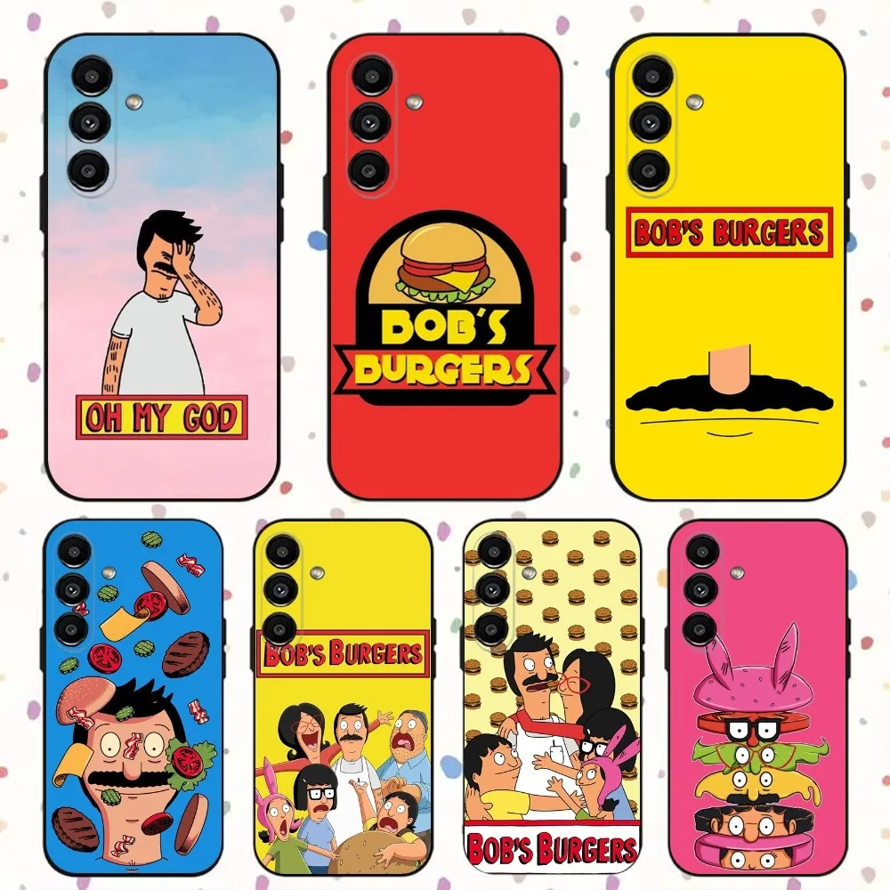 Cartoon B-Bobs Burgers  Phone Case For Samsung S24,S21,S22,S23,S30,Ultra,S20,Plus,Fe,Lite,Note,10,9,5G Black Soft Cover