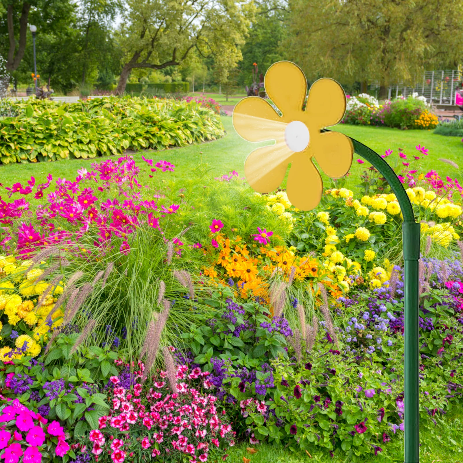 

Crazy Flower-shaped Garden Sprinkler 720 Rotating Yard Sprinklers Funny Dancing Daisy Lawn Watering for Garden Yard Decoration