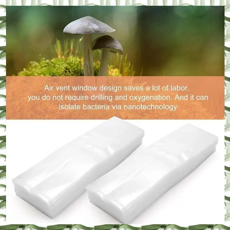 Professional Tool 100PCS Rye Grain Berries Substrate, Mushroom Growing Spawn Bag Mushroom Spawn Grow Bag High Temp Pre Sealable