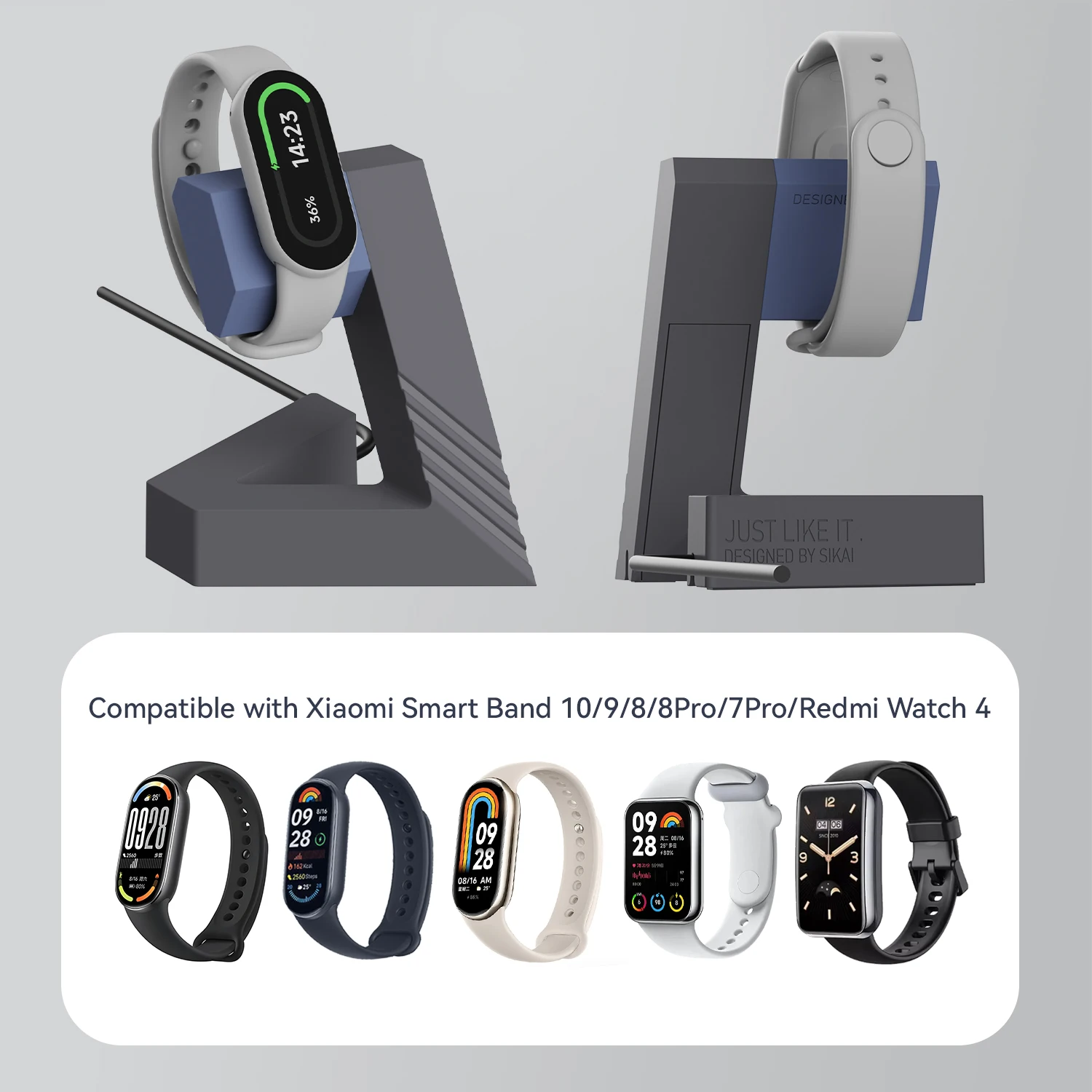 حامل شاحن ساعة سيكاي مي باند 10 9 8 7 8Pro Redmi Watch 4 حامل قاعدة شحن