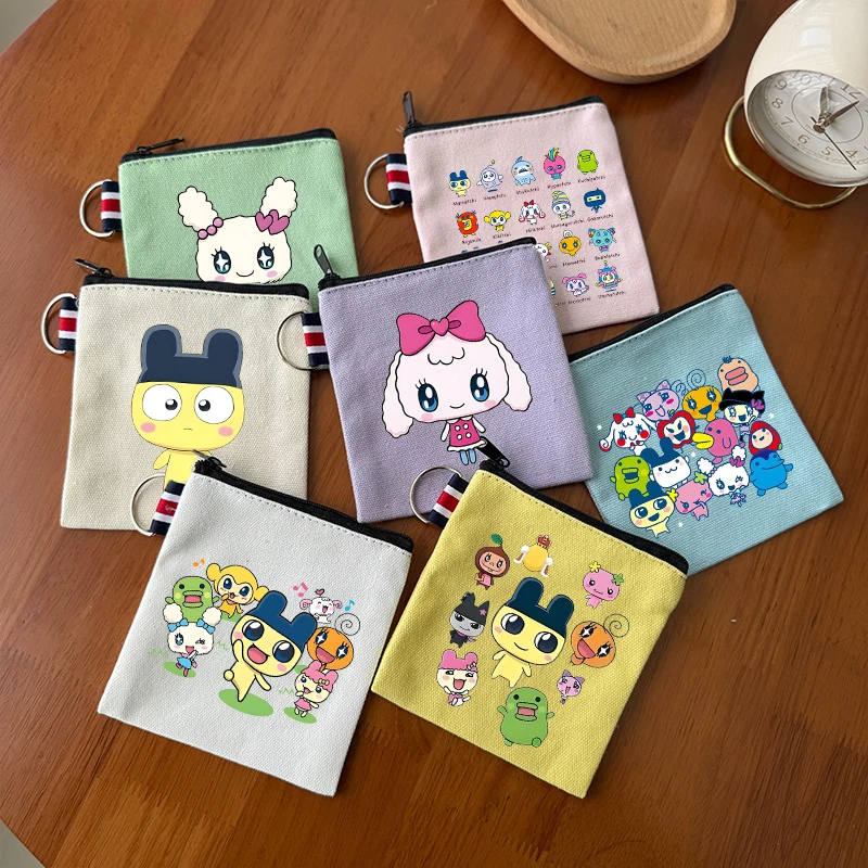 

Tamagotchi Coin Purse Cartoon Print Canvas Wallet Boy Girl Kawaii Zipper Card Holder Woman Coin Pouch Fashion Money Bags Gift