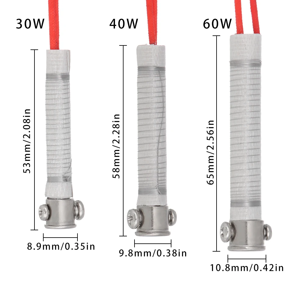 1/2/5pcs 220V 30W40W60W Soldering Iron Core Heating Element Replacement External heat Metalworking accessory Tools