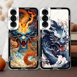 Case For Samsung Galaxy S20 S21 FE S22 S23 Ultra A13 A32 A33 A50 A52 A53 A73 A54 A14 Soft Cover Dragon Art