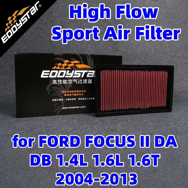 

Спортивный воздушный фильтр с высоким расходом для FORD FOCUS II DA DB 1.4L 1.6L 1.6T 2004-2013, моющиеся гоночные впускные фильтры