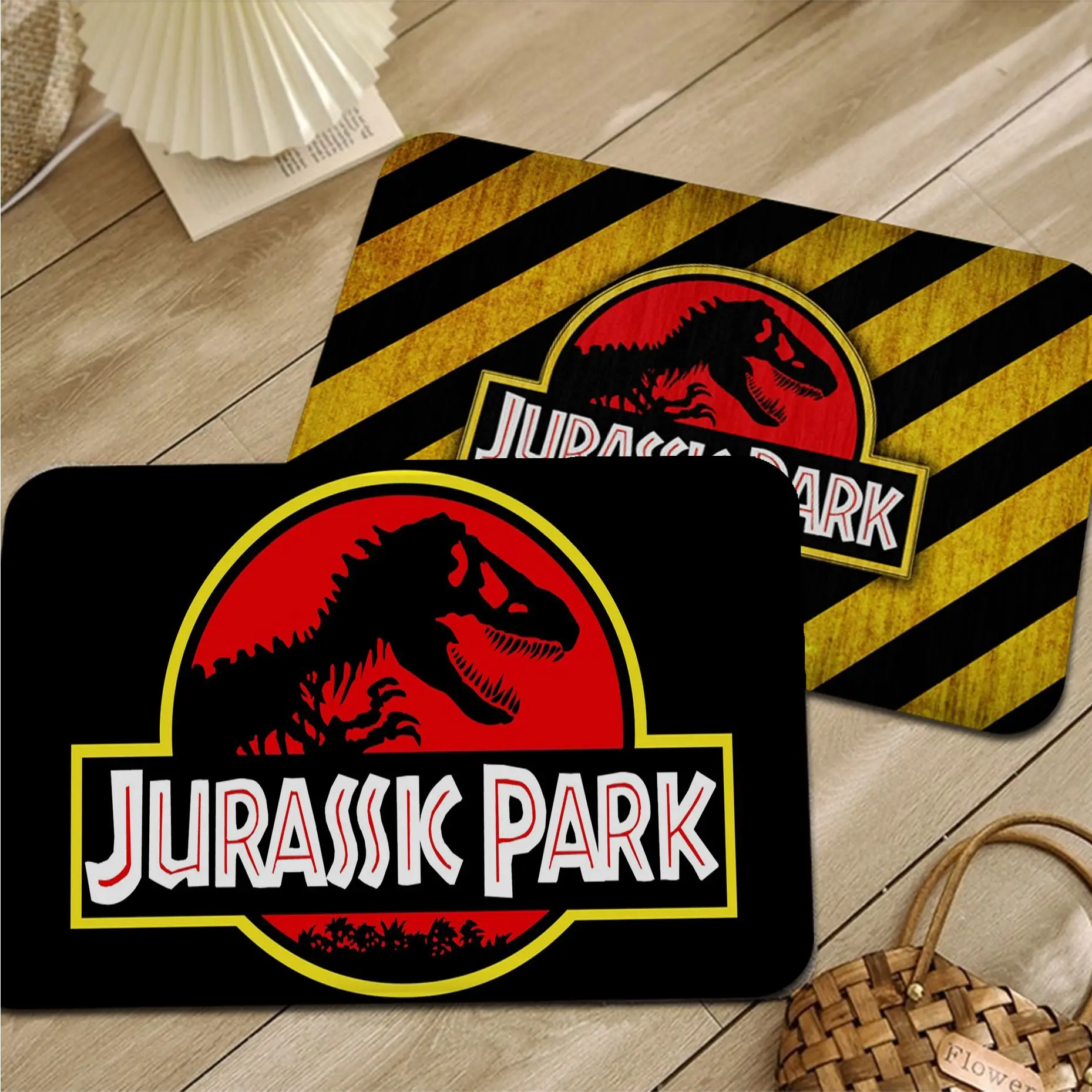 

Jurassic Park Dinosaur Door Mat Retro Multiple Choice Living Room Kitchen Rug Non-Slip Bedside Area Rugs