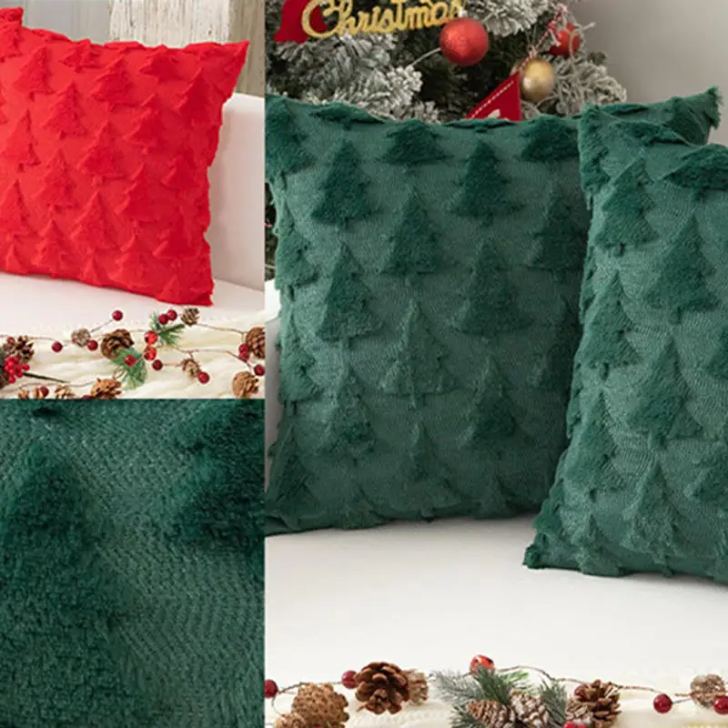 1PC Weihnachten dekorative Kissenbezüge Kissenbezug Couch Kissenbezug für Couch Sofa Urlaub Festivals Winter Home Dekoration – Detail 5