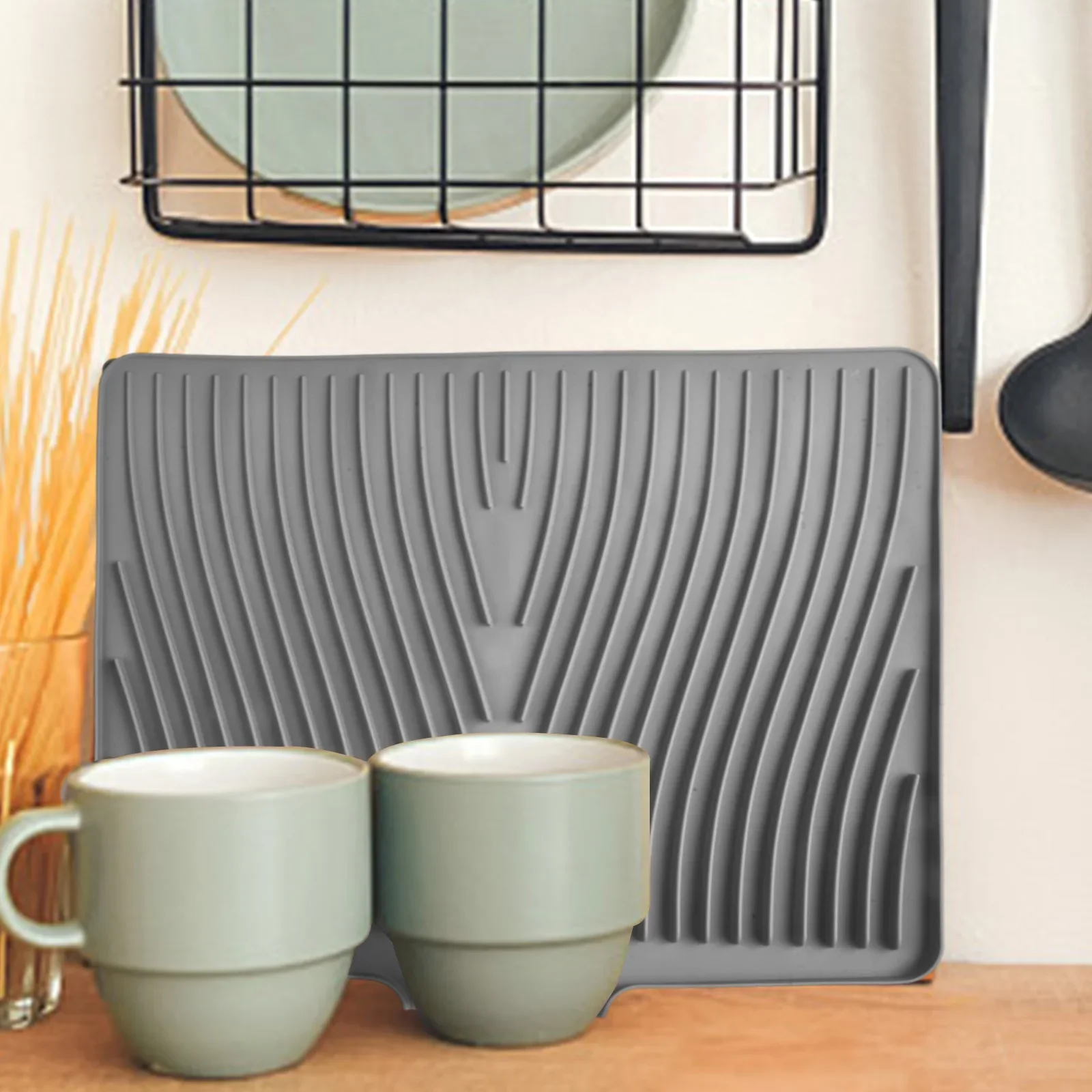 

Silicone Open Slope Dish Draining Pad Thoughtfully Designed to Enhance Efficiency in Your Dish Washing Routine
