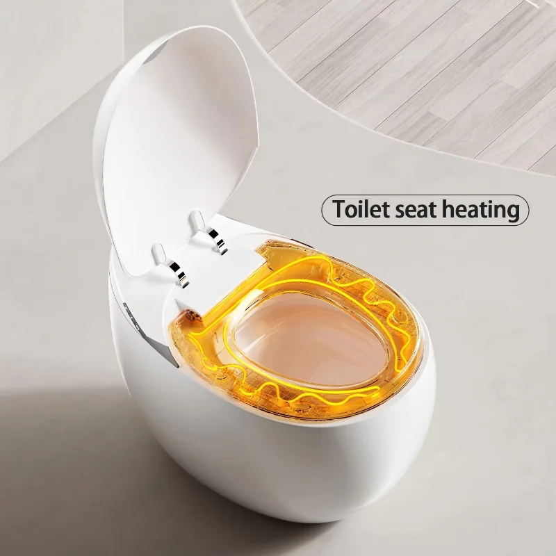 Luxury automatic smart toilet wider toilet seat with seat bath function S-shaped whale-shaped smart toilet with remote control
