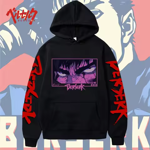Anime Berserk Printed Sweatshirts for Men Sweatshirt Y2k Men's Sweat-shirt Essentials Hoodie New in Hoodies &amp; Sweatshirts Goth