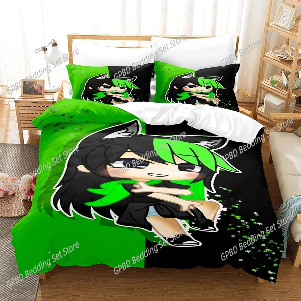 

3D Anime The Gacha Girl Bedding Sets Duvet Cover Set With Pillowcase Twin Full Queen King Bedclothes Bed Linen For Home Textiles