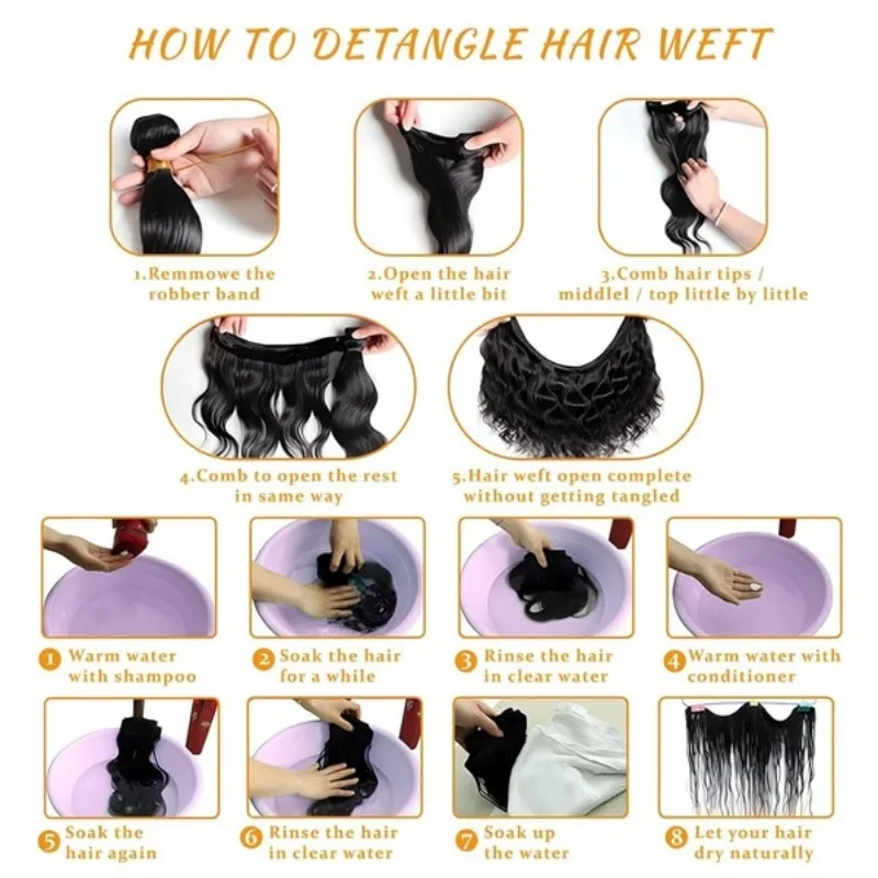 Extensiones de cabello humano 12A, mechones ondulados, mechones de cabello humano tejido, duradero y Flexible, doble trama, cómodos mechones de cabello Real