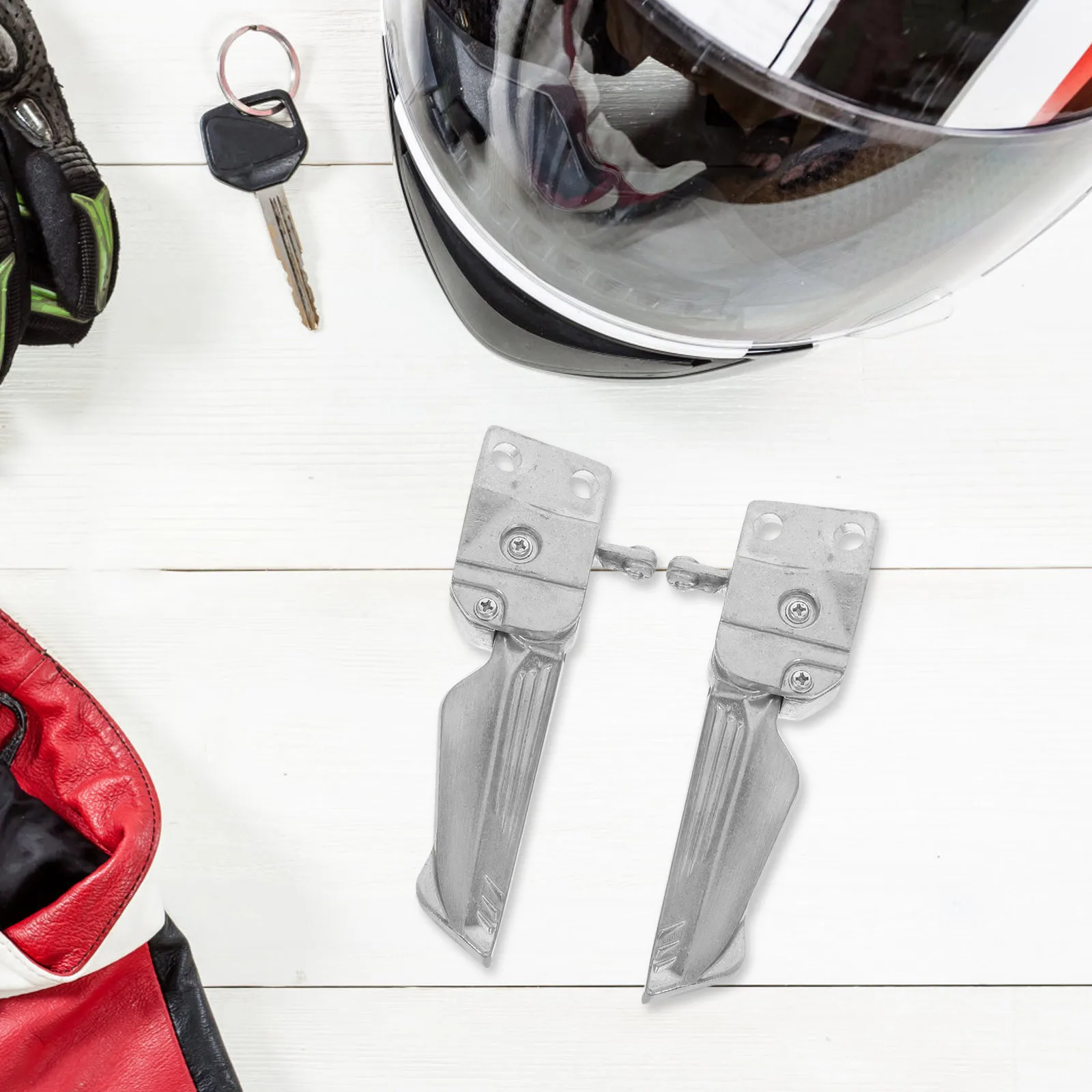 

2pcs Aluminum Alloy Motorcycle Foot Pegs Lightweight Sturdy Universal Fit For Electric Bikes Dirt Scooters Anti Slip Design Easy