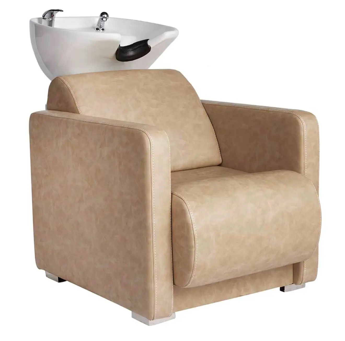 

Modern Hair Salon Shampoo Chair Ceramic Backwash Unit Lay Salon Washing Shampoo Bed Chair New Hairdressing Shampoo Bowl Chair