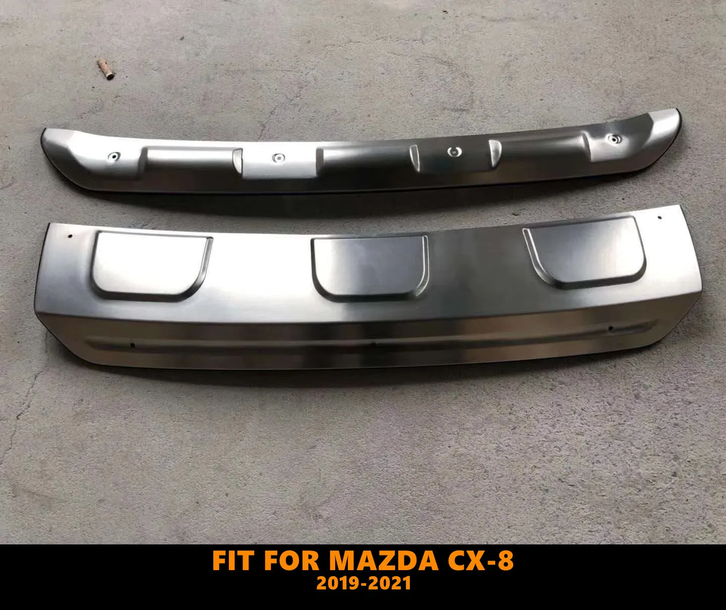 Car accessories Guard Plate Front And Rear Bumper Skid Protector Alloy Bumper Cover Trims For Mazda CX-8 CX8 2019-2021