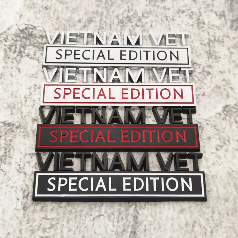 High-quality Modification Metal Sticker Letter- VIETNAM VET EDITION Body Scratch Cover Car Personalized Accessories