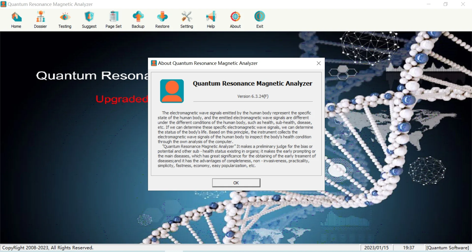 Analisador de Ressonância Magnética Quantum Body, NLS System Scanner, Dispositivo de Análise de Saúde, 6.3.36 Real 62 Relatórios, Versão 2024