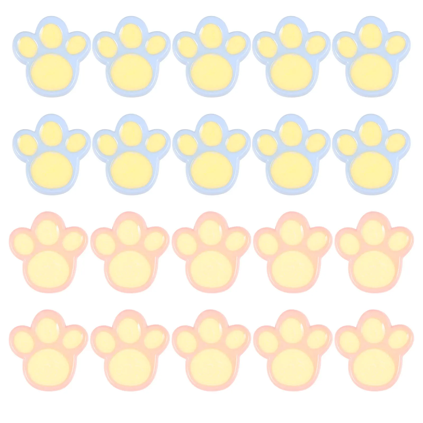 20pcs Cat Paw Resin Buttons Diy Sewing Buttons For Clothing Crafts Decorative Button Fashion Holes Button Sewing Craft