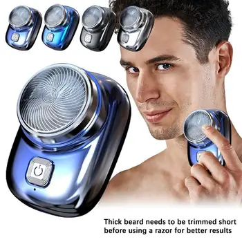 USB Rechargeable Mini-Shave,Pocket Size Portable Electric Shaver Razor For Men