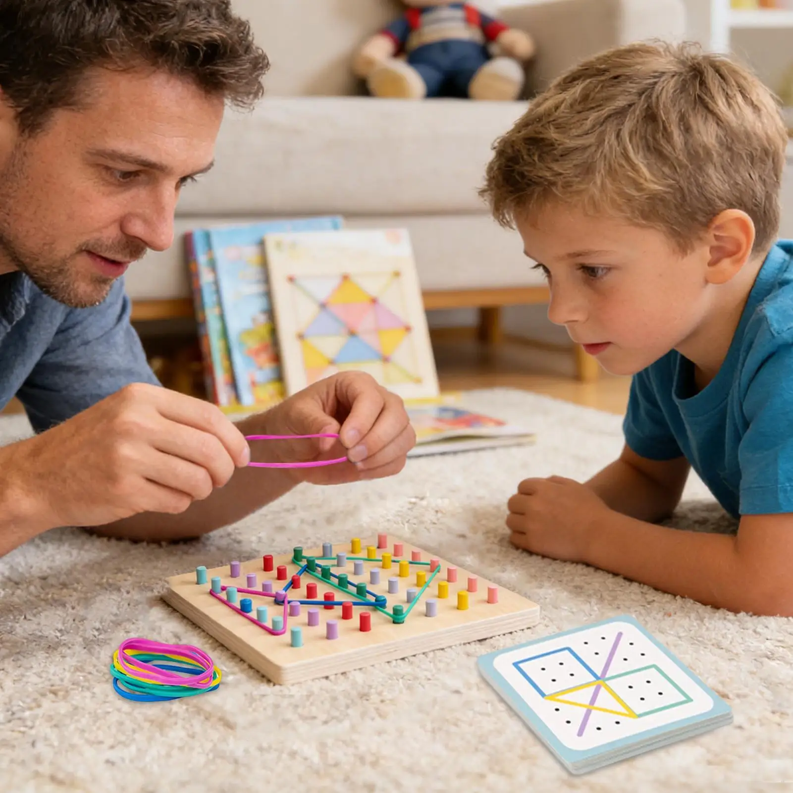 

Развивающая игрушка-головоломка с колышками: доска для сопоставления цветов для детей, мальчиков, девочек, родителей, для дома, школы, на день рождения