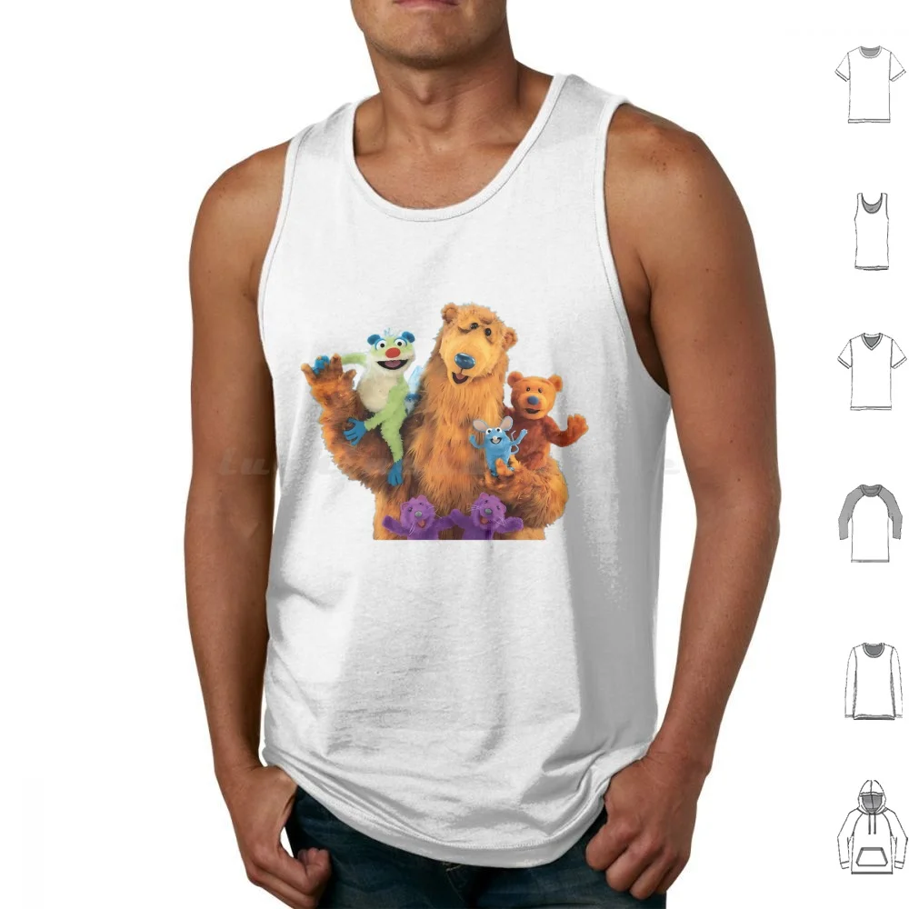 Bear And Friends Tank Tops Print Cotton Bear In The Big Blue House Bear Nella Grande Blu Bear En La Gran Azul 90 Cartoon