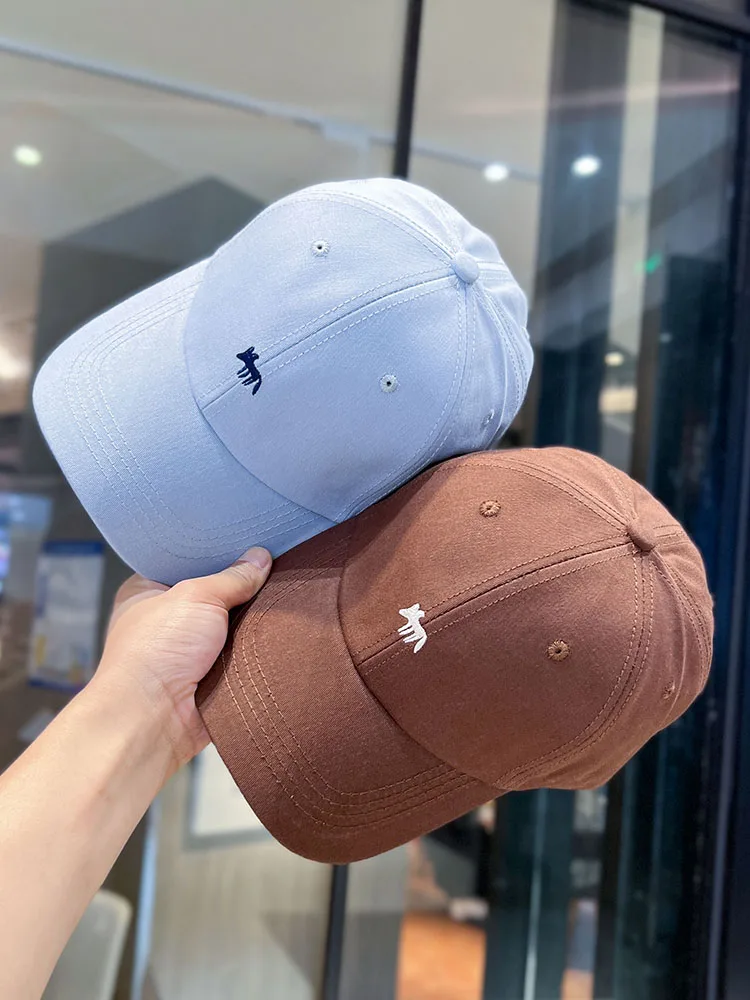 

New Korean Style Embroidered Baseball Cap Men's and Women's Big Head Circumference Wide-Brimmed Sunhat All-Matching Peaked Cap