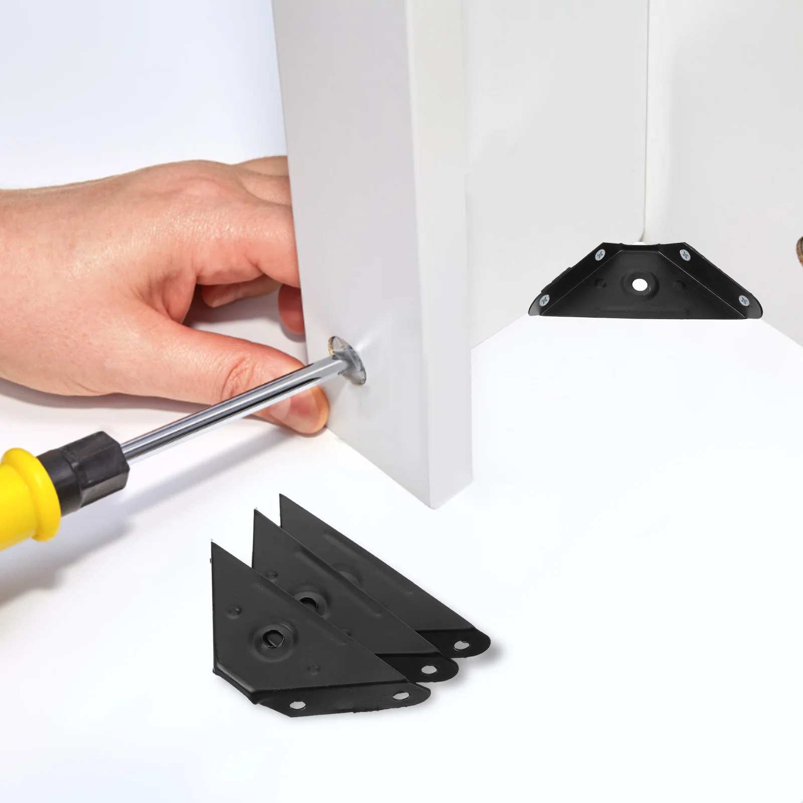 

20Pcs Corner Brackets Reinforced Furniture Connectors Multifunctional Support Structural Joints Corner Connectors for Wood