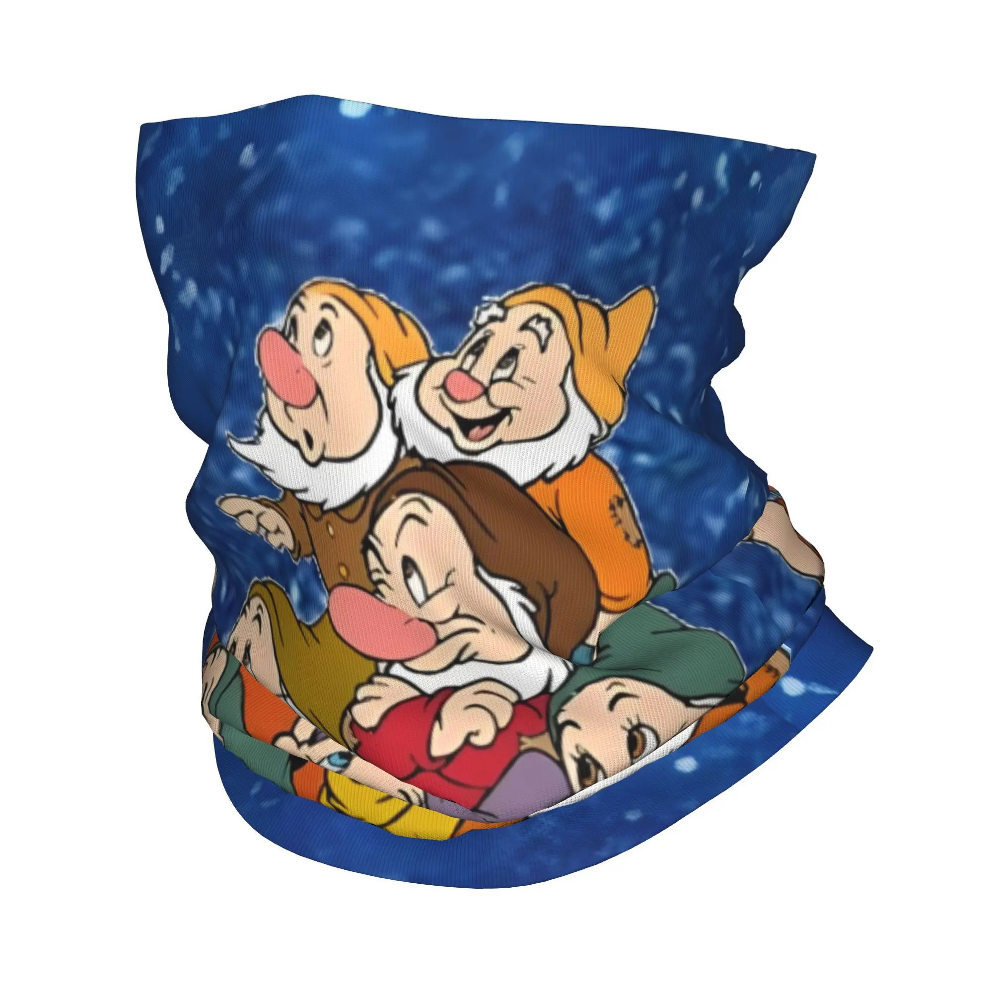 

Custom Snow White And The Seven Dwarfs Bandana Neck Warmer Women Men Winter Ski Tube Scarf Gaiter Kawaii Princess Face Cover
