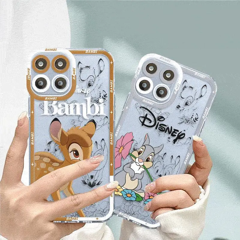 Case For Huawei Honor X8a 4G X8 5G 90 Lite X9a Angel Eye Phone Cover Clear Silicone Bumper Shell Disney Bambi Rabbit Cartoon