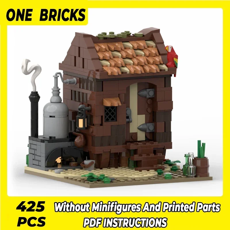 Moc Building Bricks Pirate Street View Model Rum Distillery Technology Modular Blocks Gifts Christmas Toys DIY Sets Assembly