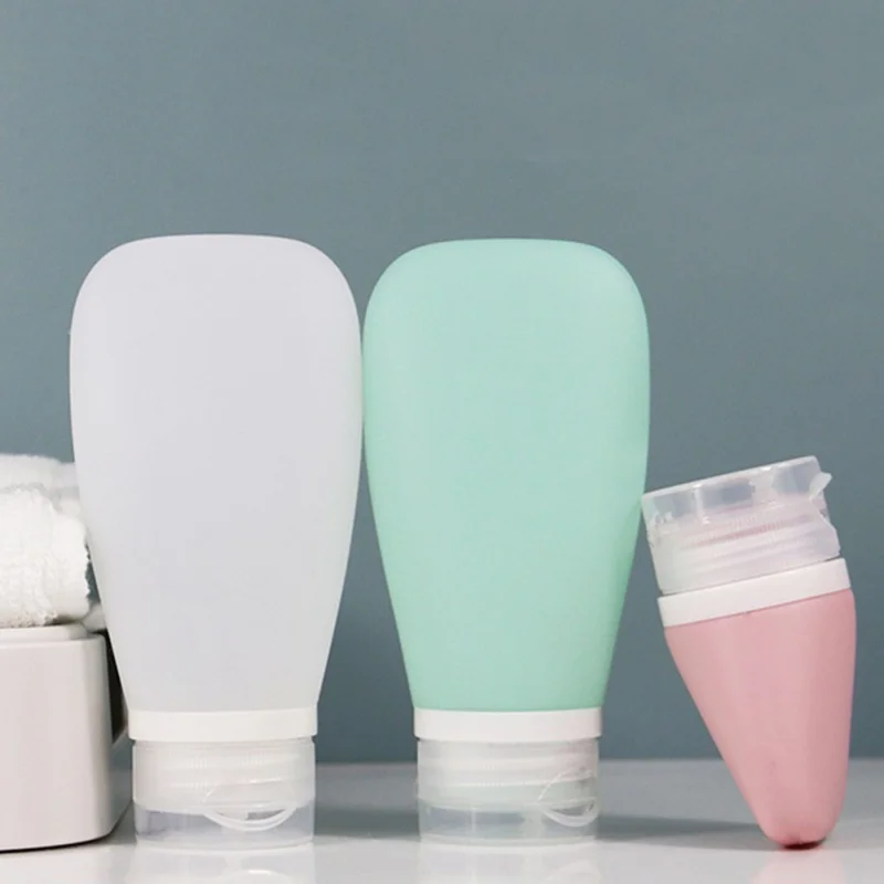 Silicone Refillable Bottle Facial Cleanser Lotion Gel Hand Washing Skin Care Tool Travel Durable Recycle Health 30ml/60ml/90ml