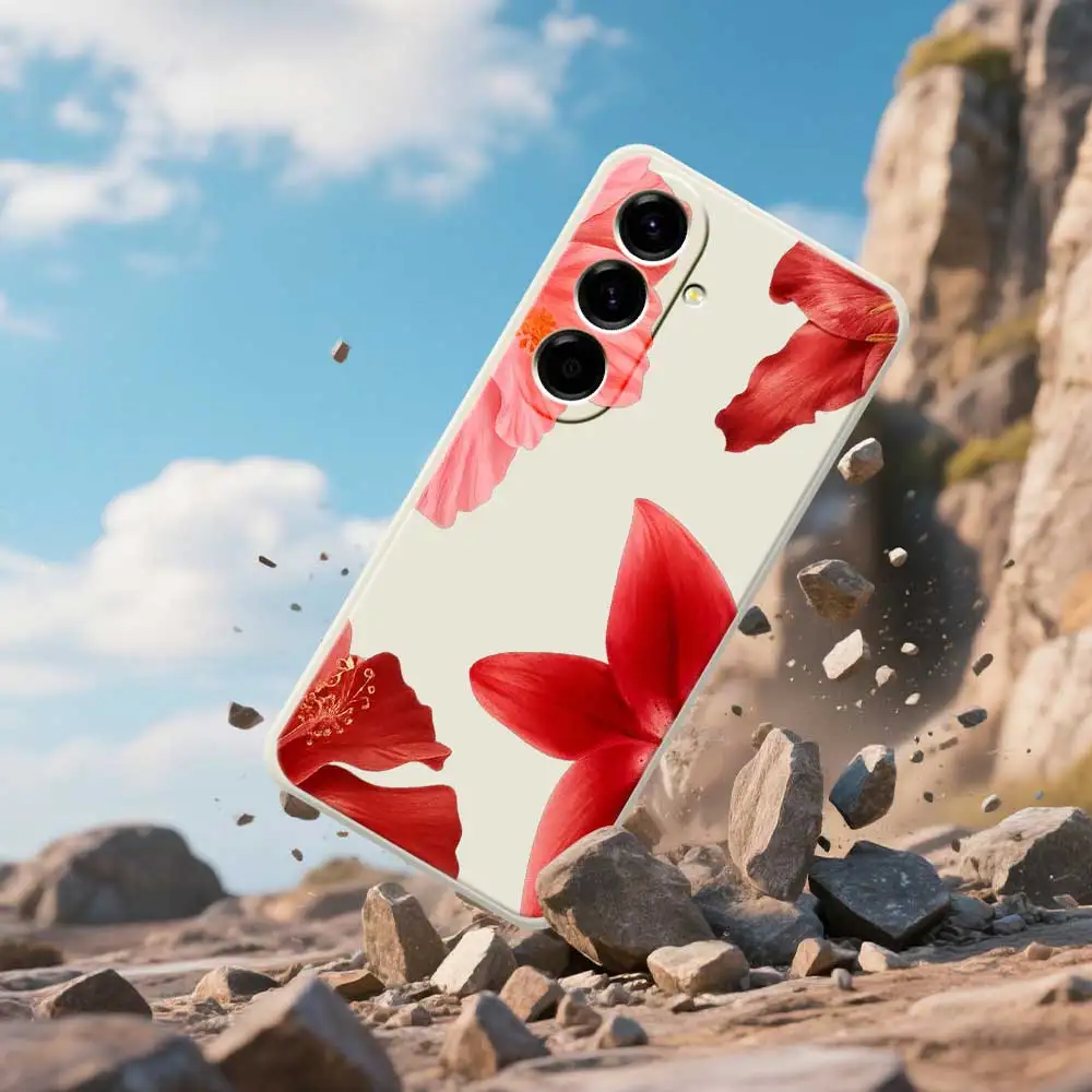 Funda de teléfono con patrón de flores para Samsung Galaxy A56 A32 A23 A22 5G A32 A23 4G A55 A54 A53 A52 A51 A35 A34 A31 A25 A24 funda suave