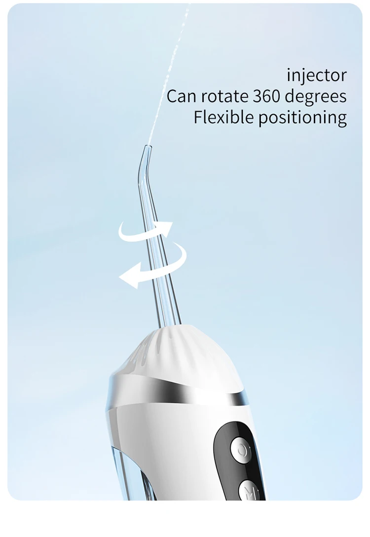 USB Rechargeable Electric Oral Irrigator Portable 4 Nozzle Tips 3 Cleaning Modes IP65 Waterproof Dental Care Tool