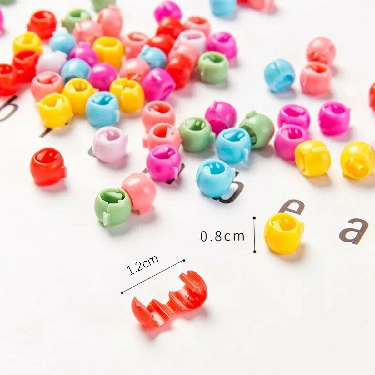 10 Mini Plastic Hair Clips Womens Candy Coloured Beaded Headpieces Suitable for Womens Candy Coloured Girls Beaded Headpieces