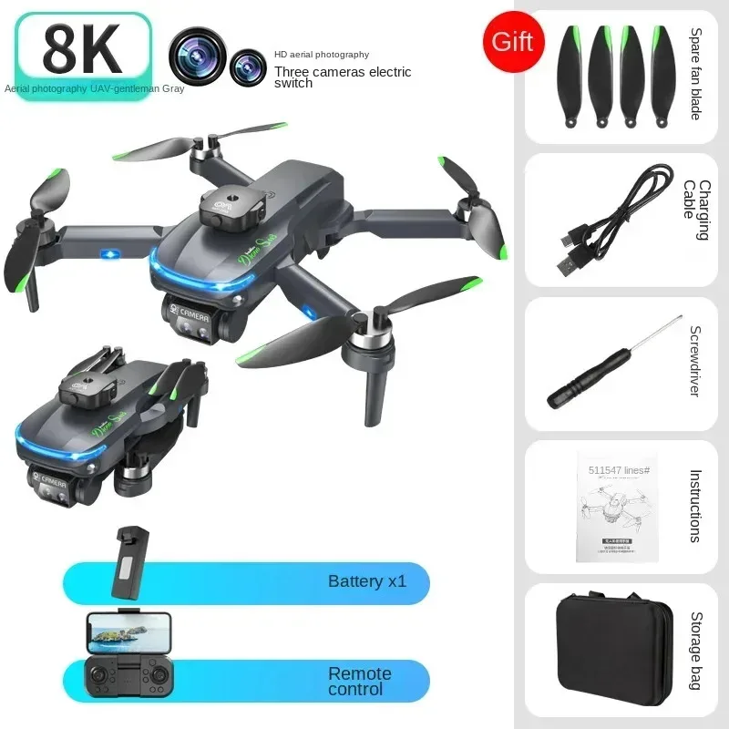 

S118 Drone 2025 Professional 8K HD Optical Flow Dron Camera Obstacle Avoidance Quadcopter GPS Four Rotor Helicopter RC WiFi Toys