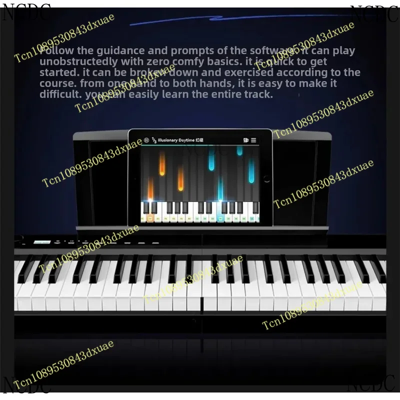 Terence V70 Foldable Heavy Hammer 88 Keyboard Portable Beginner Home Professional Electronic Piano