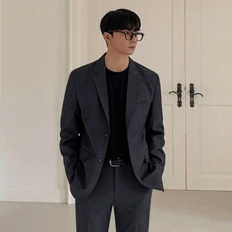 IEFB Elegance Blazers Set Casual Suit Men\'s Autumn New Korean Style Loose Fitting Formal Suit Coat Business Straight Pant 9C1649