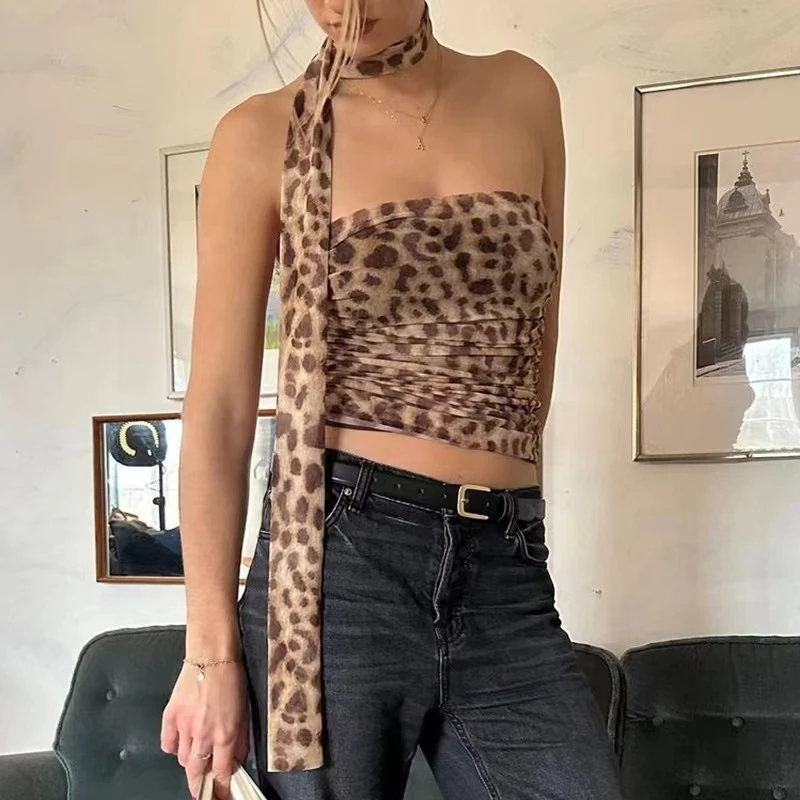 Summer New Leopard Print, Hot Girl Pure Desire, A Tube Top Slimming, Thin Vest