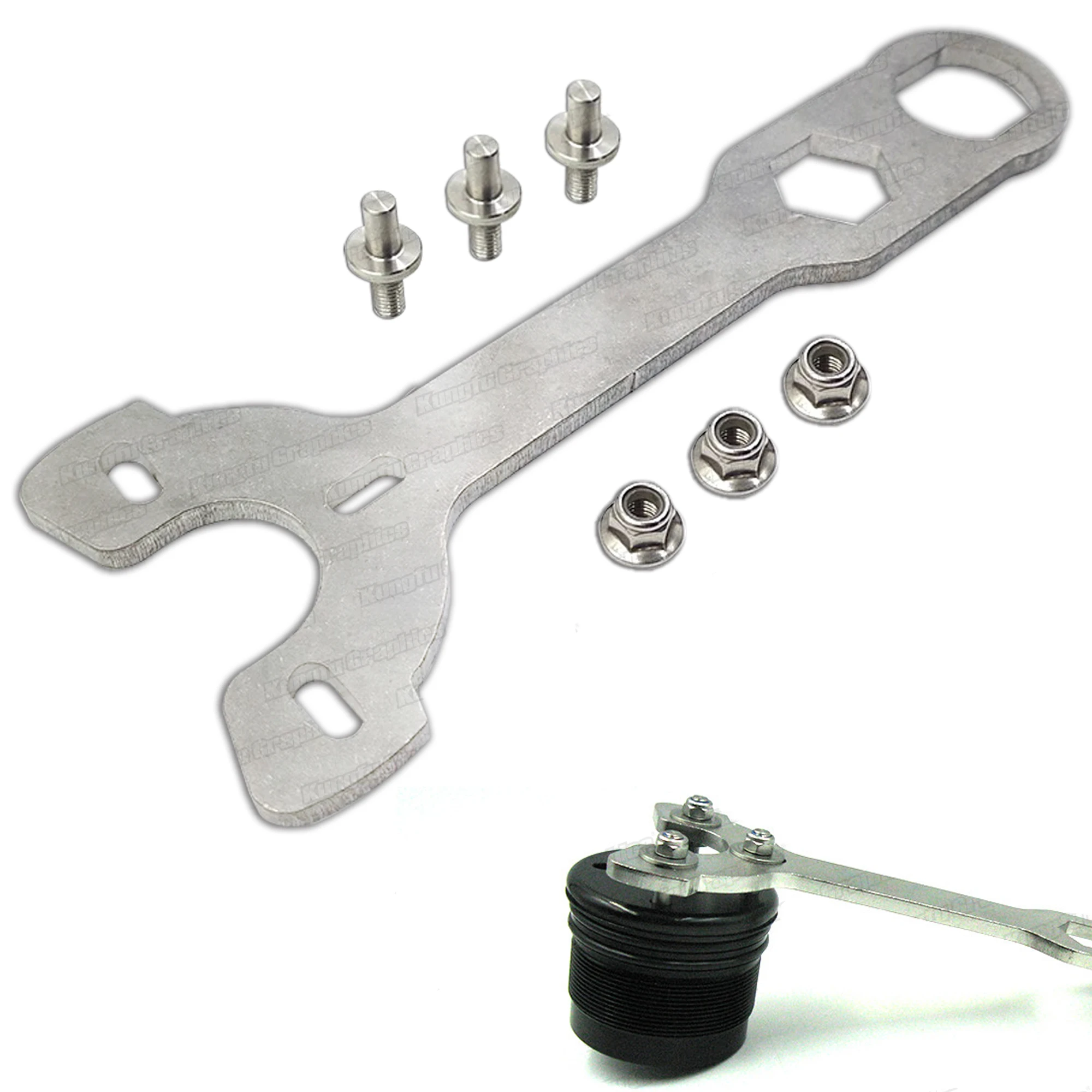 

JY Racing Universal Rear Shock Absorber Spanner Wrench for Motorcycle Dirt Bike ATV UTV, Silver