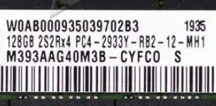 

Для M393AAG40M3B-CYFC0 DDR4 128G 2S2RX4 2933Y RDIMM