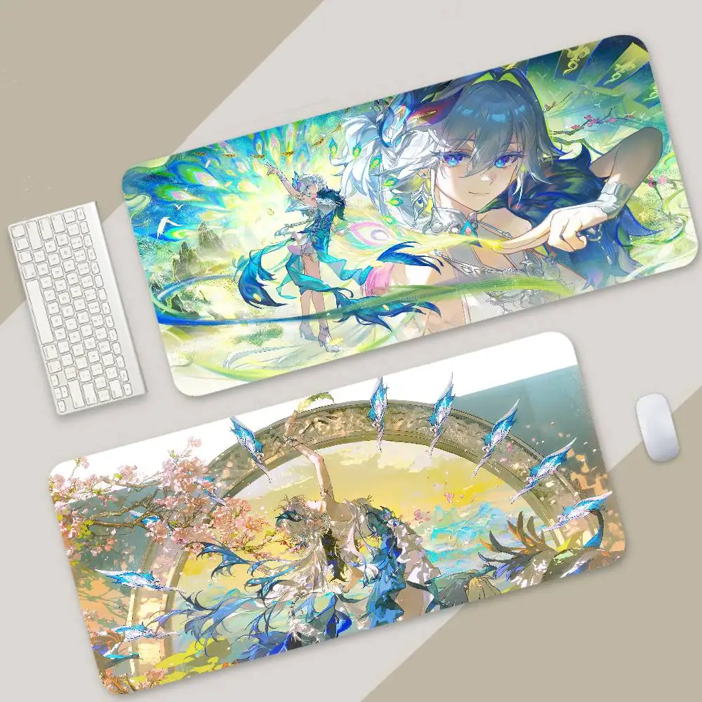Yao Guang Honkai Star Rail Mousepad XXL Large Mouse Pad Non-slip Keyboard Desk Mat Office Accessories