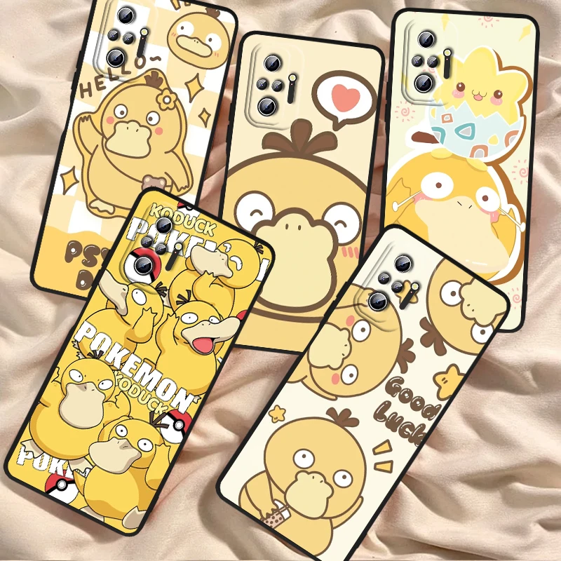 P-Pokemon Can Reach Ducks Cool For Xiaomi Redmi Note 13 12R 12 12S Turbo 11 11T 11S 10 10S Pro Plus 5G Black TPU Phone Case