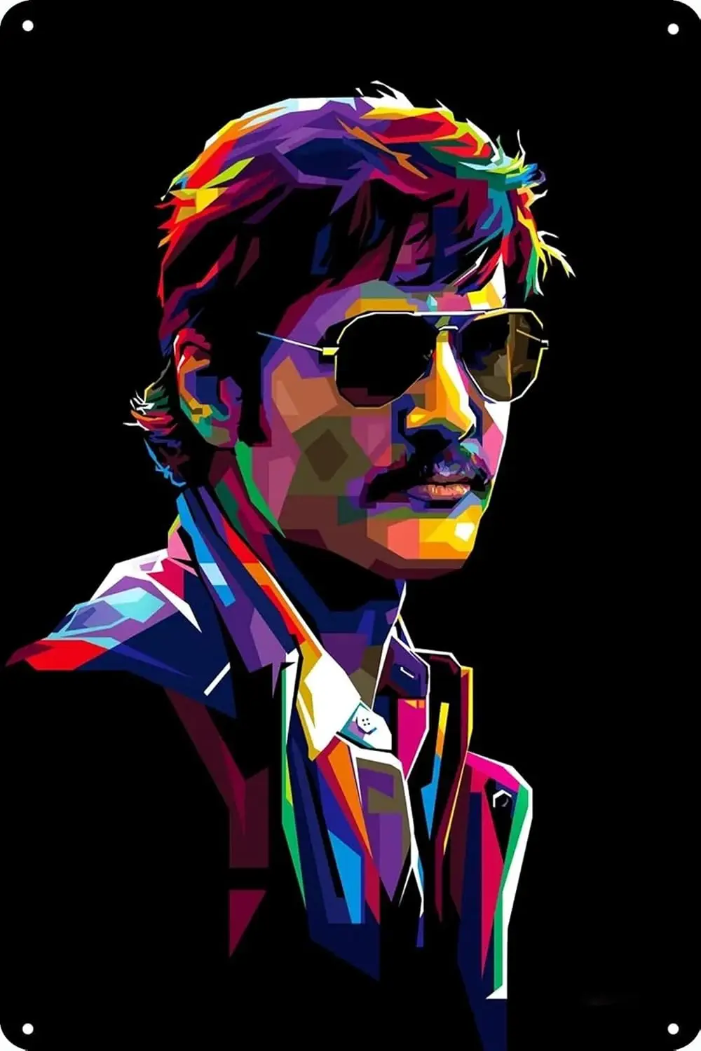 Póster Wpap con ilustración de arte pop de Pedro Pascal, cartel de metal vintage para decoración del hogar, bar, pub, garaje, regalos