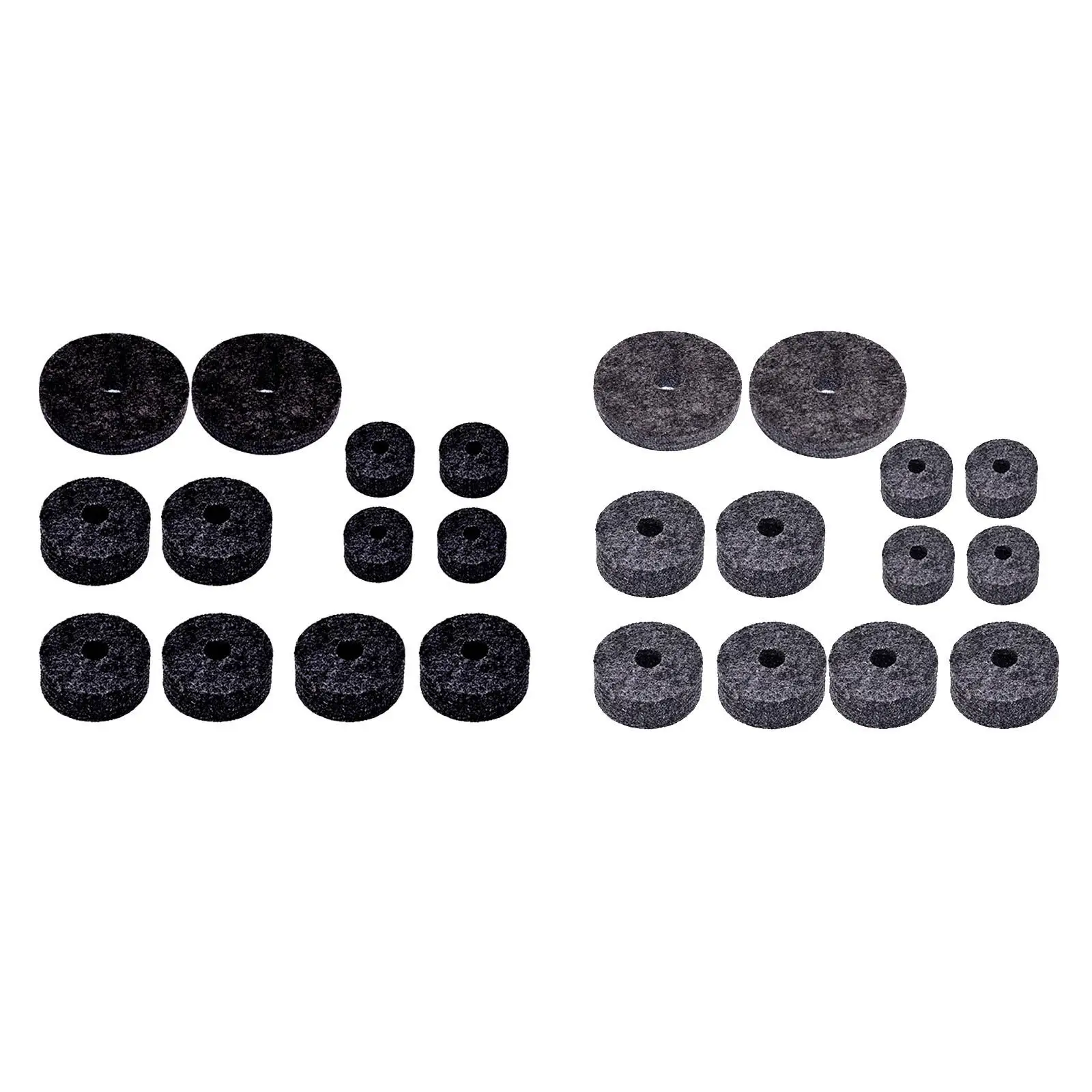 12x Cymbal Felt Washer Felts Pads Hi Hat Clutch Felts for Drum Set Accessory Percussion Instrument Sturdy Replacement Sleeves